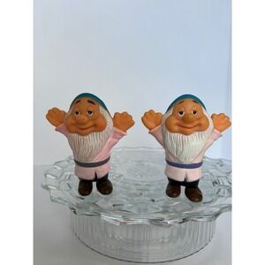 Vintage 1960s Sleepy Dwarf Rubber Squeaky Toys Walt Disney‎ Hong Kong Pair